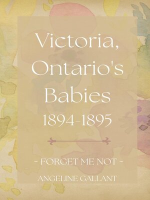 cover image of Victoria, Ontario's Babies 1894--1895